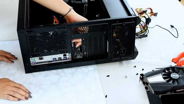 Девушки собирают игровой ПК Девушки собирают игровой ПК