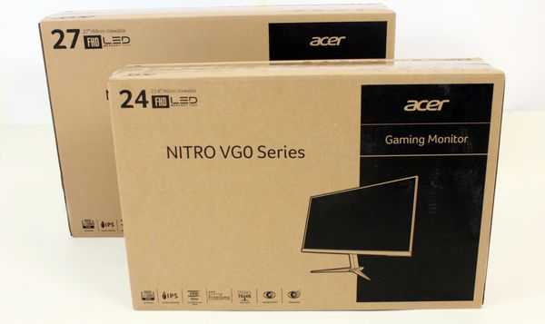 Обзор двух бюджетных игровых мониторов acer nitro vgo series