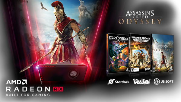 Assassins creed odyssey и star control origins и strange brigade для pc при покупке видеокарт radeon rx vega rx 580 или rx 570